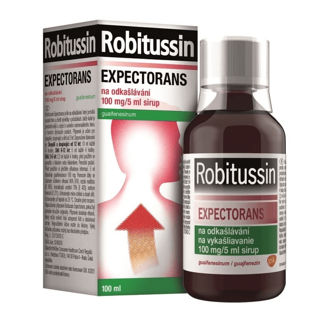 Robitussin Expectorans na odkašlávání 100mg/5ml sirup 100ml