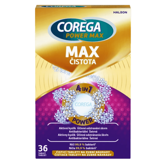 Corega Power Max Max Čistota čistící tablety 36ks
