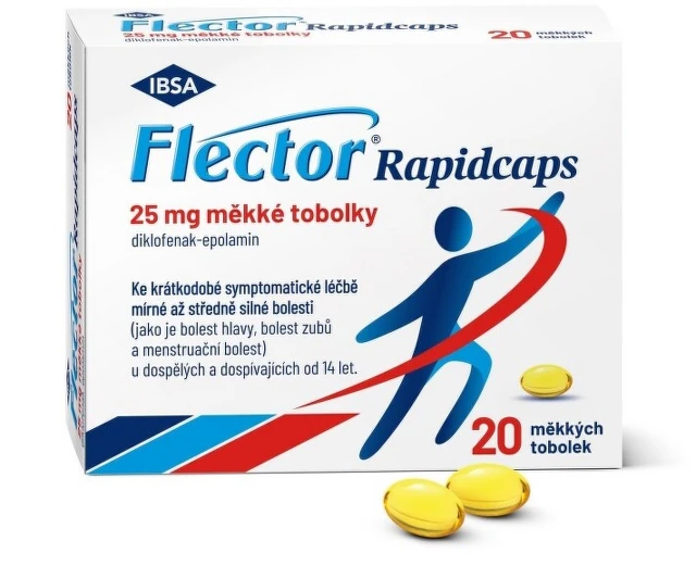 Obrázek produktu Flector Rapidcaps 25mg měkké tobolky 20ks