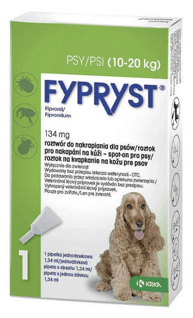 Fypryst 134mg spot-on pro psy 10-20kg 1x1.34ml