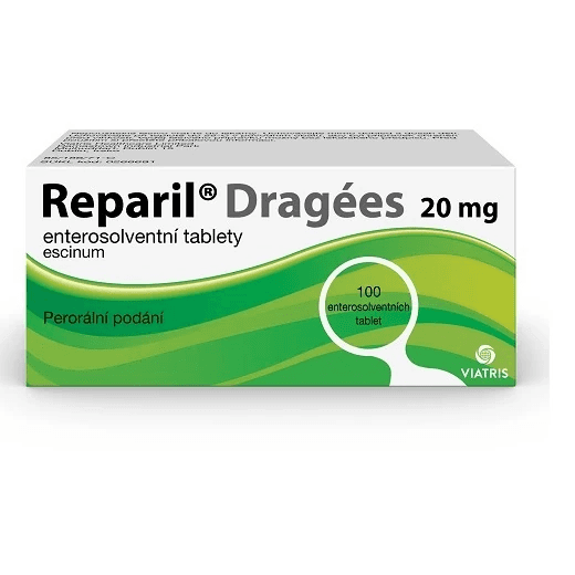 Reparil - Dragées 20 mg enterosolventní tableta 100 ks