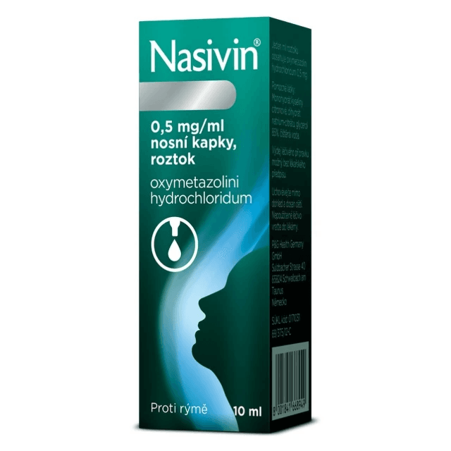 Nasivin 0.5mg/ml nosní kapky 10ml