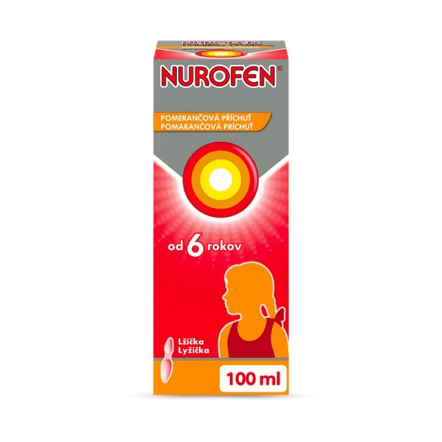 Nurofen pro děti 4% Pomeranč 40mg/ml suspenze 100ml