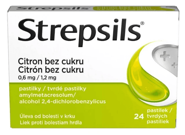 Strepsils Citron bez cukru pastilky 24ks