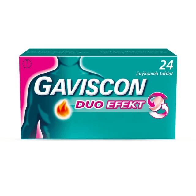 Gaviscon Duo Efekt žvýkací tablety 24ks