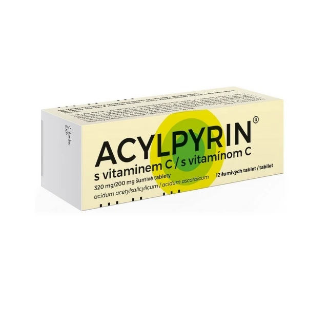 Obrázek produktu Acylpyrin s vitaminem C 320mg/200mg šumivé tablety 12ks