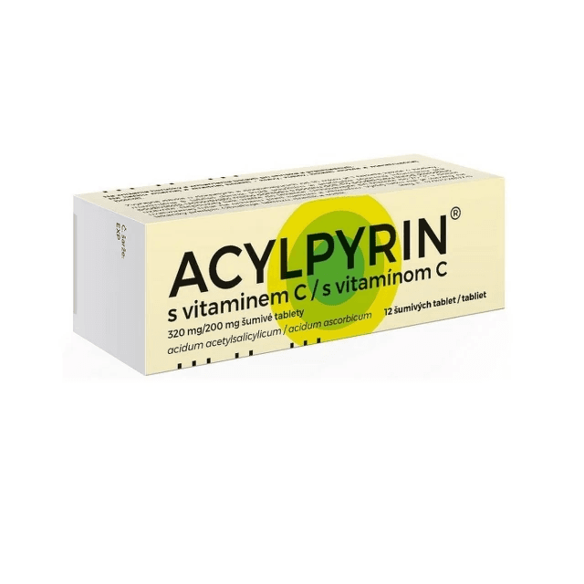 Acylpyrin s vitaminem C 320mg/200mg šumivé tablety 12ks