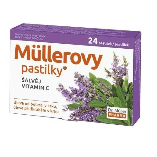 Müllerovy pastilky se šalvějí 24ks