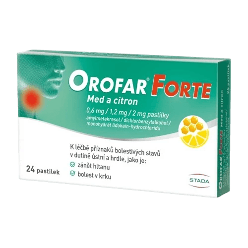 Orofar Forte med a citron 24 pastilek