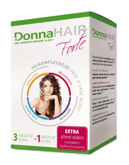 DonnaHAIR FORTE 4měsíční kúra tobolek 90+30 zdarma