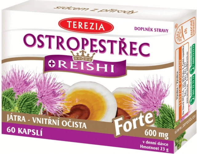 TEREZIA Ostropestřec+Reishi Forte 60 kapslí