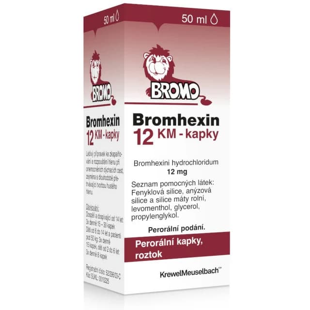 Bromhexin 12 KM kapky 50 ml