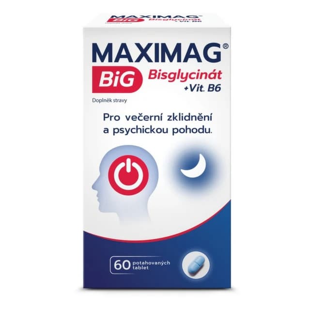 MaxiMag BiG Bisglycinát+vit.B6 60 tablet