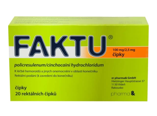 Faktu 100mg/2.5mg čípky 20ks