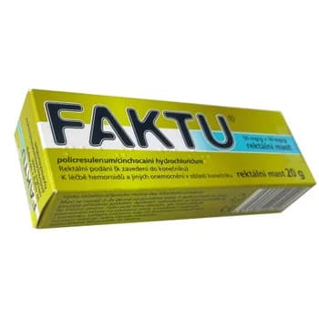 Faktu 50mg/g+10mg/g rektální mast 20g
