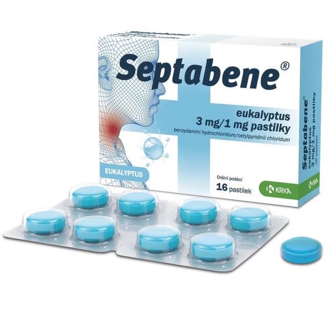 Septabene eukalyptus pastilky 16ks