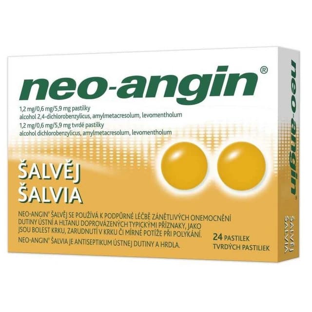 Neo-angin šalvěj 24 pastilek
